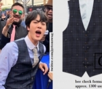 Jin Tampil Agak Formal dengan Setelan Mahal Ini