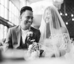 Monita Tahalea dan Bayu Tampak Bahagia di Acara Pemberkatan