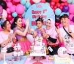 Ikut Ramaikan Pesta Ulang Tahun Bilqis, Keluarga Ayu Ting Ting Kompak Pakai Kostum Pink