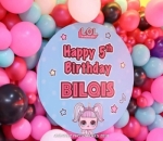 Didominasi Warna Pink, Ruangan Pesta Bilqis Terlihat Meriah Dihiasi Balon-Balon