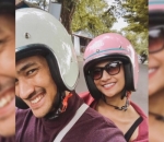 Habiskan Waktu Bersama, Vanessa Angel dan Sang Kekasih Ceria Jalan Naik Motor