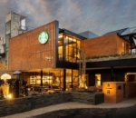 Desain Bangunan Starbucks Reserve Dewata Tampak dari Depan