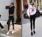 Gigi Hadid Kenakan Hoodie dengan Legging Panjang