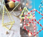 Himmeli Geometric Sculpture dari Sedotan Warna-Warni