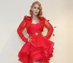 <i>Stunning in red mini dress </i> 