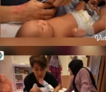Momen perdana Billar Lesty mendandani Baby L