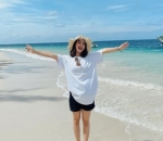 Bahagia kembali liburan ke pantai