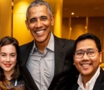 Kesampaian foto bersama Barack obama