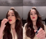Chelsea Islan dengan Lipstick Merah Merona
