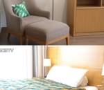 Kamar dengan Sprei Batik