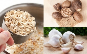 Masker Campuran Oatmeal, Pala dan Bawang Putih 