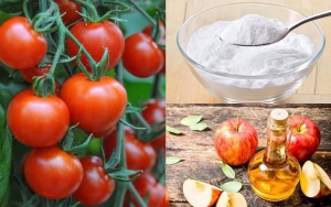 Masker Campuran Tomat, Baking Soda, dan Cuka Apel