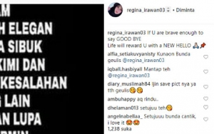 Regina Isyaratkan Perpisahan dengan Charly?
