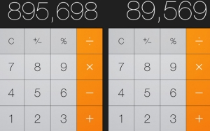 Menghapus Angka Pada Kalkulator Dengan Menggeser Layar