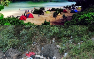 Pulau Sempu yang Indah Terancam Rusak Karena Sampah