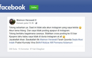 Akun Diserang Pihak Kontra, Maimon Mengaku Tak Memiliki Instagram