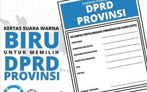 Surat Suara DPRD Provinsi Berwarna Biru