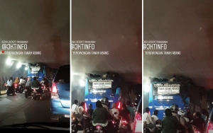 Viral Video Gerombolan Remaja Terjepit di Atas TransJabodetabek saat Lewat di Terowongan