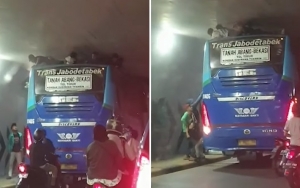 Pengakuan Sopir Bus Soal Bocah terjepit di Underpass: Sudah Saya Wanti-Wanti Turun Tapi Tetap Naik
