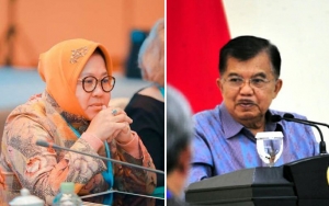 Wali Kota Surabaya Risma Cuma Bisa Komunikasi Lewat Tulisan Saat Dijenguk Jusuf Kalla