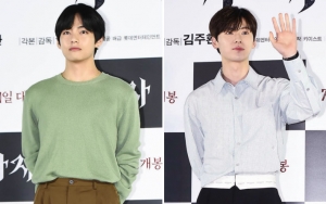 Ketampanan V BTS dan Hwang Minhyun di Premiere Film Park Seo Joon Diadu