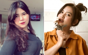  Meldi Main Di Kali Diejek Muka Spanduk, Lebby Wilayati Makin Cetar Di Foto Pemotretan