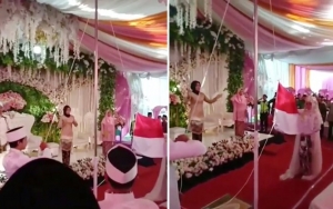 Viral Pasangan Pengantin Upacara Bendera Sebelum Nikah, Netter Ngakak Tapi Puji Habis-Habisan