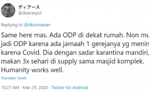 Masjid Kompleks Sediakan Makanan Untuk ODP Non-Muslim