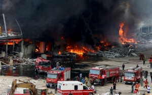Kebakaran Terjadi di Bekas Ledakan Pelabuhan Beirut