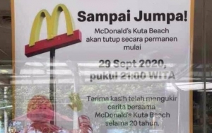 McDonald's Kuta Beach Tutup Permanen Usai 20 Tahun, 'Tragedi' McD Sarinah Bakal Terulang?