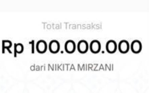 Disawer Rp100 Juta oleh Nikita Mirzani