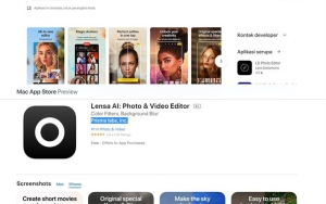 Download aplikasi Lensa AI di Play Store atau Appstore