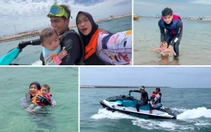 9 Potret Ria Ricis Ajak Baby Moana Main Ke Laut, Momen Naik Jetski Dianggap Bahayakan Anak