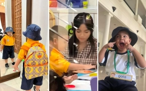 7 Potret Gala Sky Perdana Masuk Sekolah, Fuji An Balas Savage Tudingan Beri Tas Buluk
