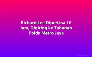 Richard Lee Diperiksa 10 Jam, Digiring ke Tahanan Polda Metro Jaya