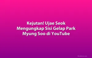 Kejutan! Ujae Seok Mengungkap Sisi Gelap Park Myung Soo di YouTube