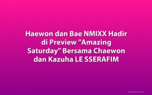 Haewon dan Bae NMIXX Hadir di Preview 