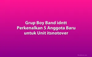 Grup Boy Band idntt Perkenalkan 5 Anggota Baru untuk Unit itsnotover