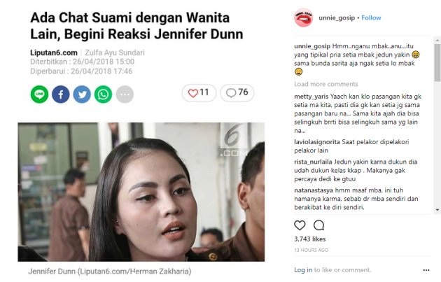 Jennifer Percaya Suaminya Setia