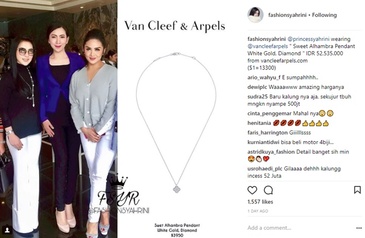 Kalung Fantastis Syahrini