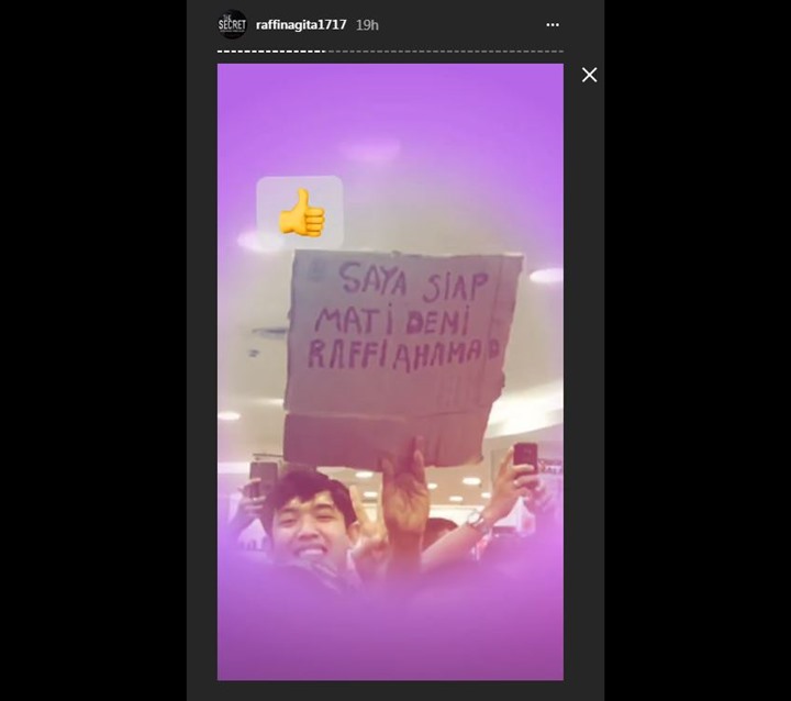Fans Raffi Pamer Dukungan