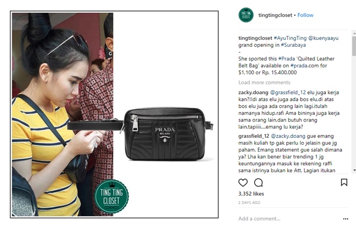 Ayu Ting Ting Pakai Tas Prada Diejek \'Tukang Kredit
