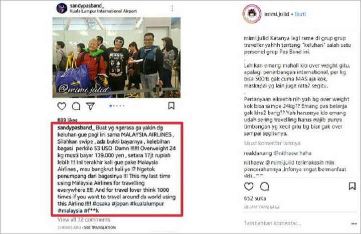 Keluhan Sandy Pas Band