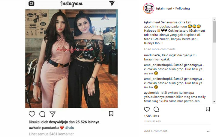 Awkarin dan Lucinta Luna