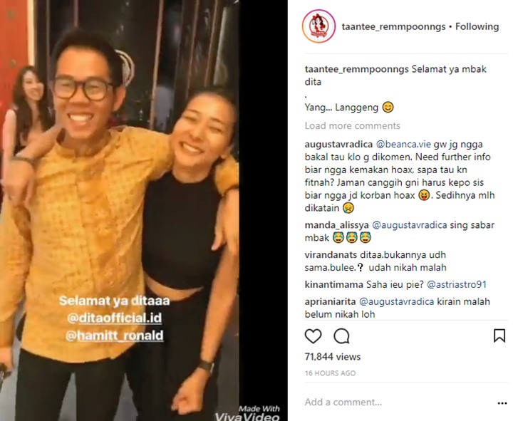 Beredar Video Dita Anggraeni Kepergok Saling Rangkul dengan Pria Lain