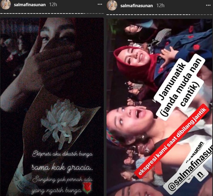 Gracia dan Salma Nonton Konser Bareng