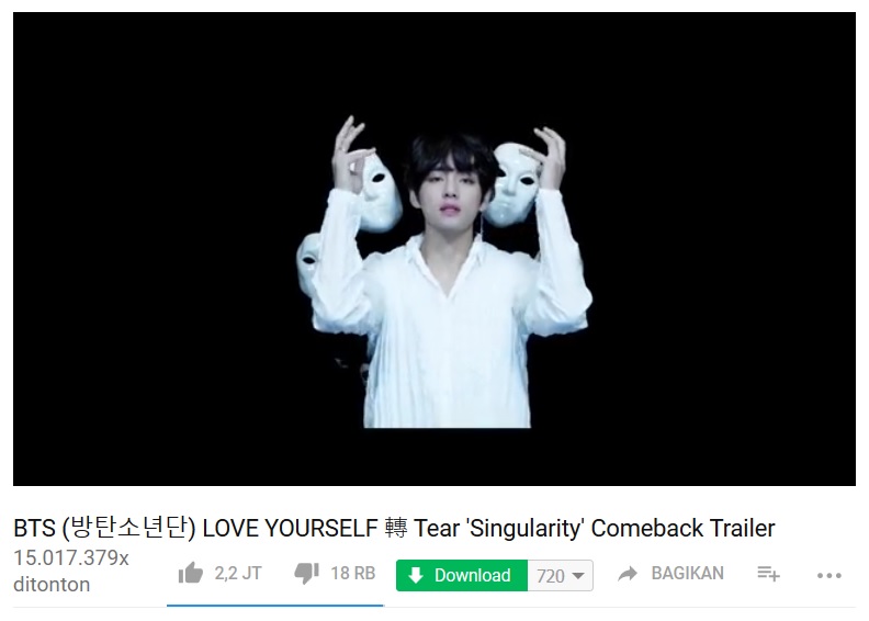 Teaser Comeback BTS Milik V Dirilis, Kamus Pencarian \'Singularity\' Naik Ribuan Persen
