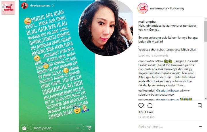 Dewi Sanca Bahas Soal Hukum Menikahi Wanita Hamil