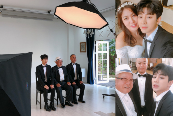 Yunhyeon iKON Foto Bareng Keluarga