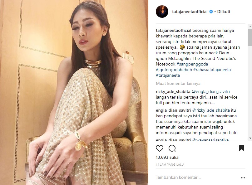 Tata Janeeta Ungkap Kekhawatiran Suami-Istri